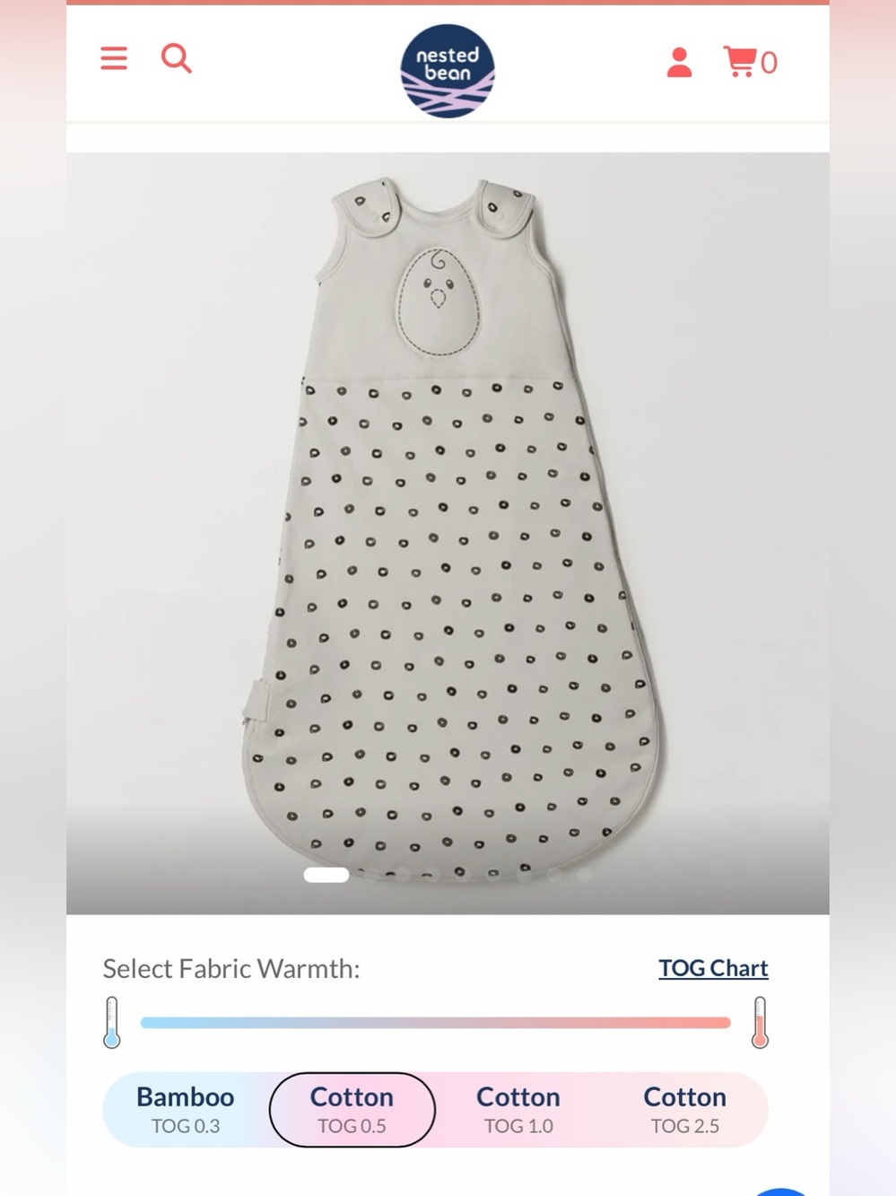 Nested Bean grey Sleep Sack